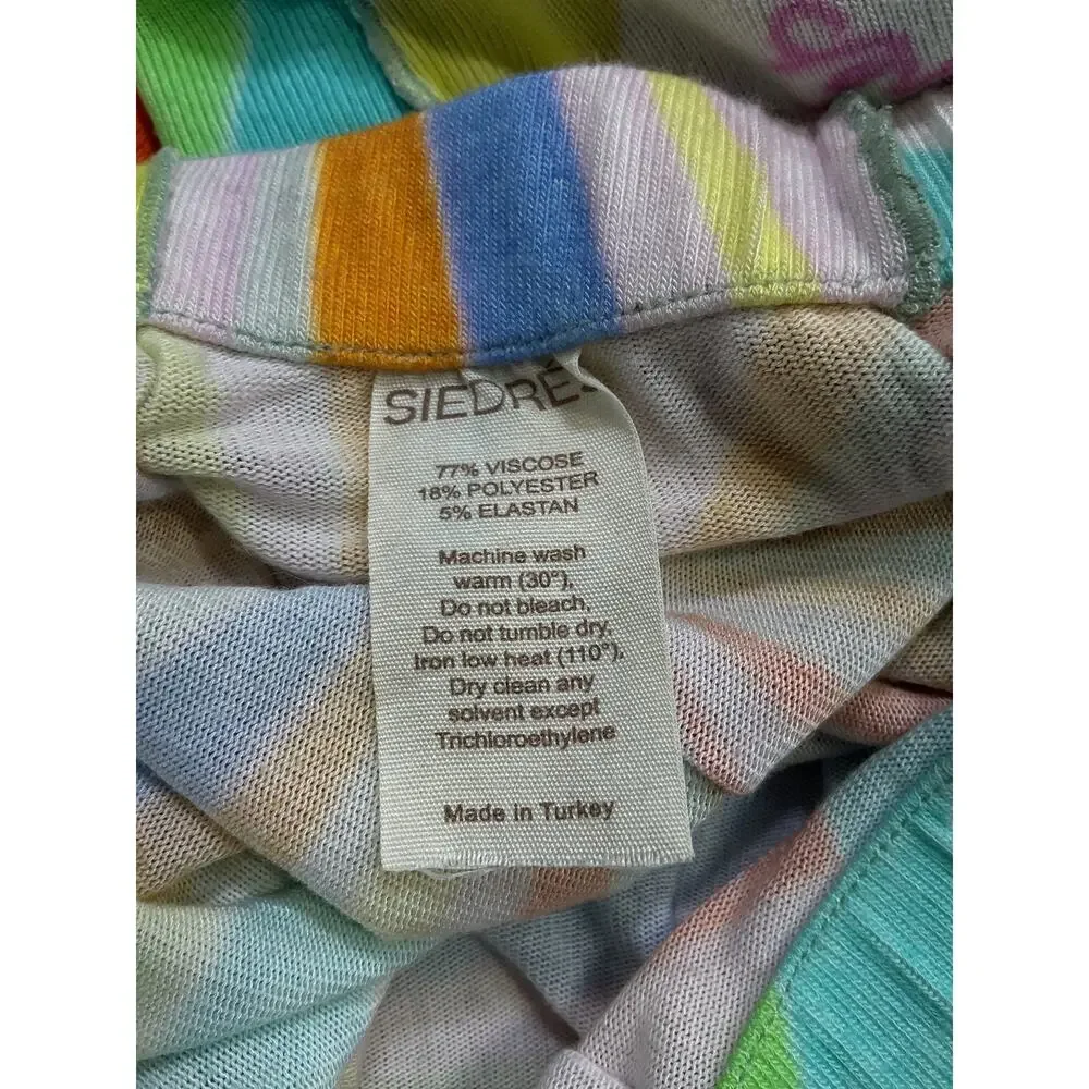 Siedres Vibrant Multicolor Kaleidoscope-Print Jersey Slim-Leg Pants Size XS - Picture 5 of 5